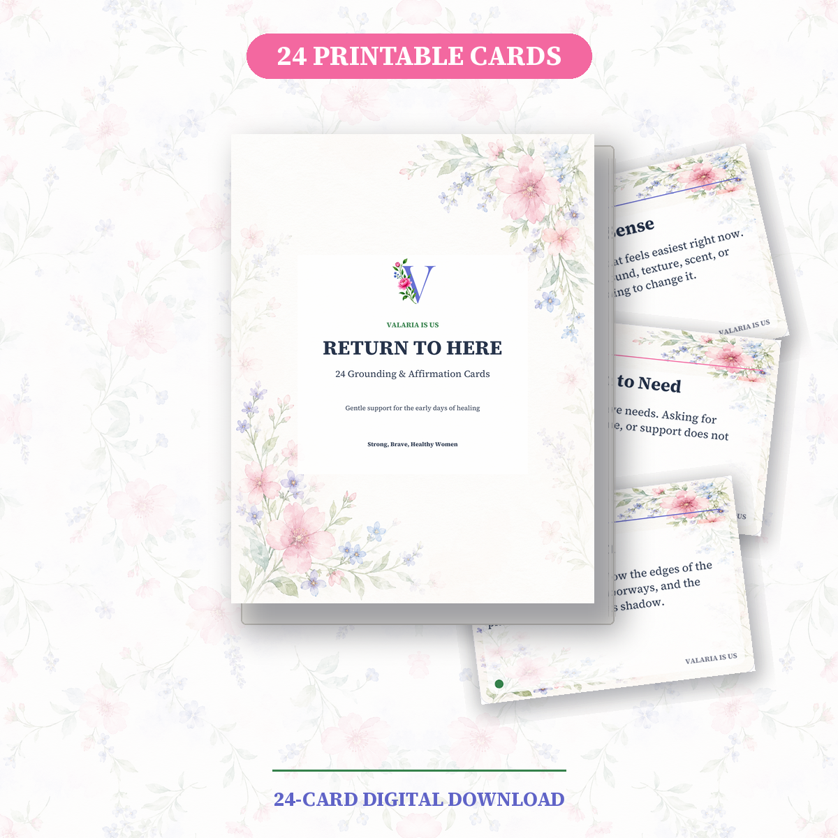 Return to Here: 24 Grounding & Affirmation Cards